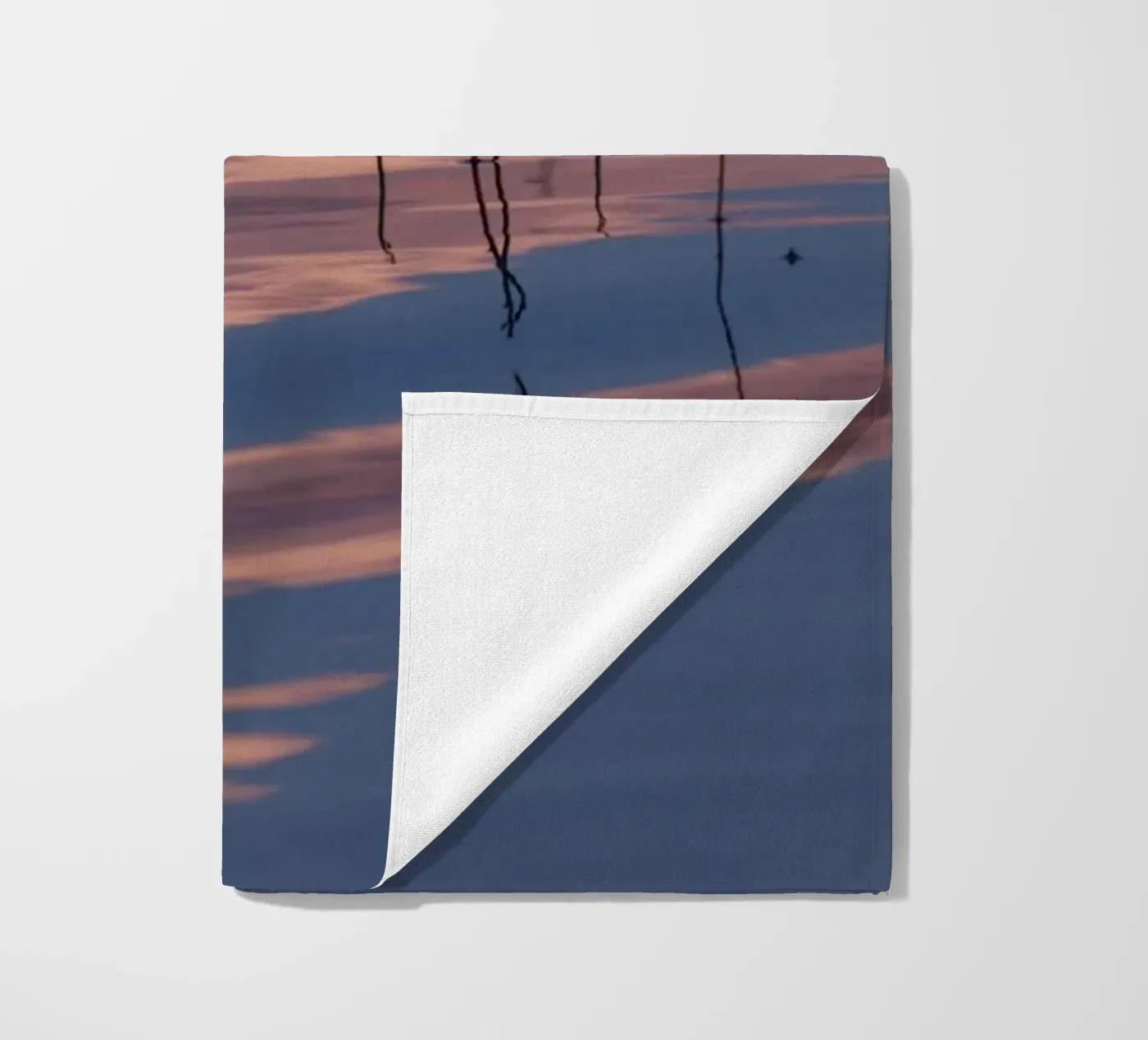 Clouds reflections beach towel by Carol Maia