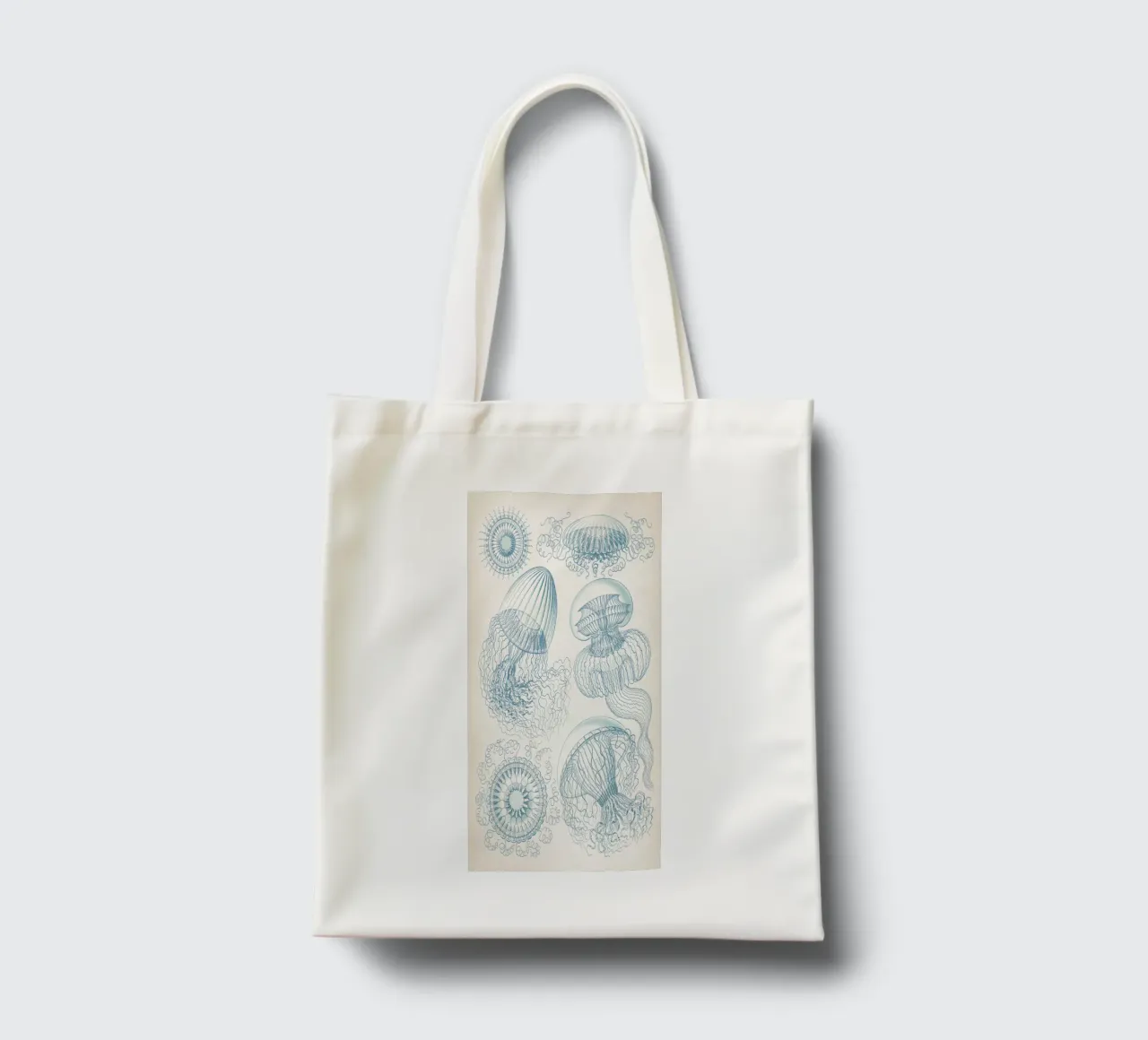Vintage Haeckel 6 Tafel 36 Faltenquallen tote bag by Vintage Print Collection