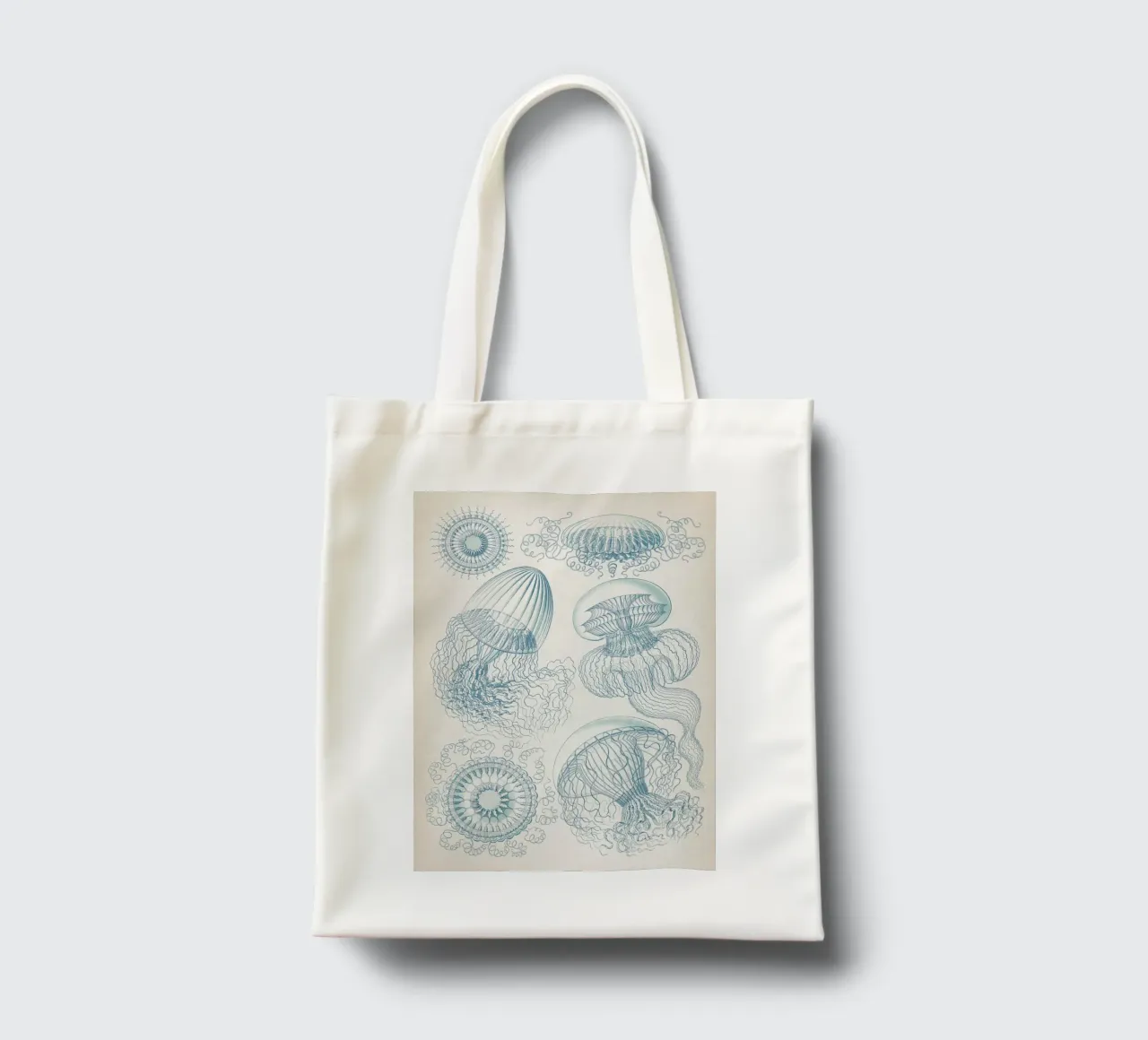Vintage Haeckel 6 Tafel 36 Faltenquallen tote bag by Vintage Print Collection
