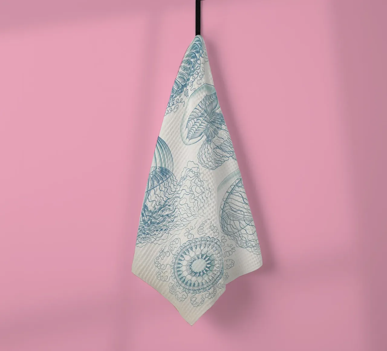 Vintage Haeckel 6 Tafel 36 Faltenquallen tea towel by Vintage Print Collection