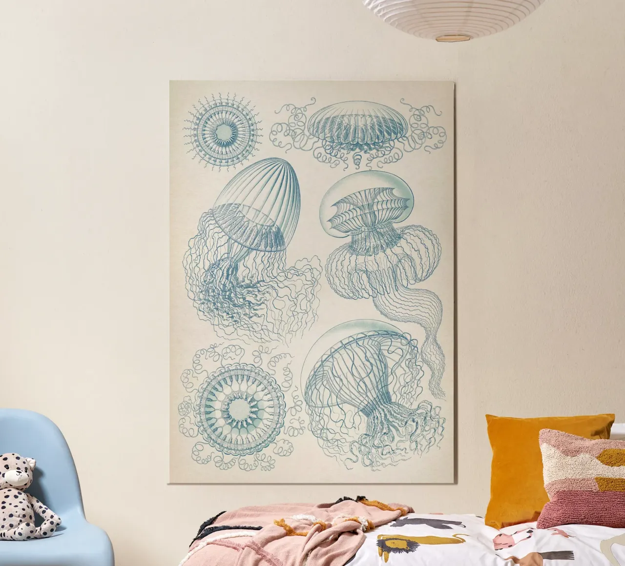 Vintage Haeckel 6 Tafel 36 Faltenquallen poster by Vintage Print Collection