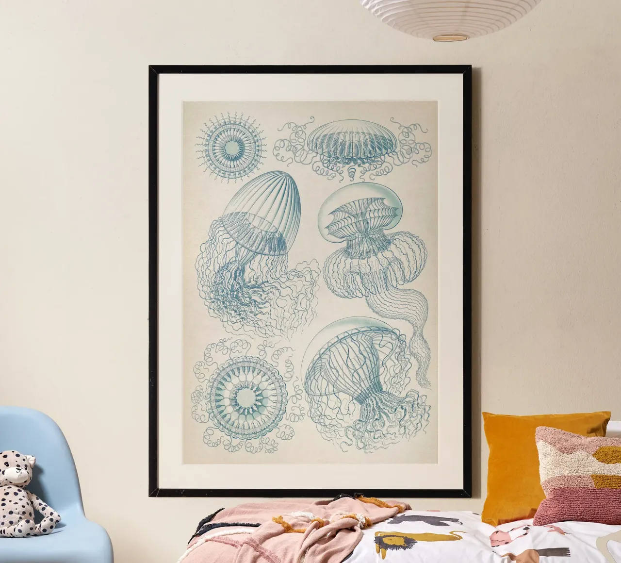 Vintage Haeckel 6 Tafel 36 Faltenquallen poster by Vintage Print Collection