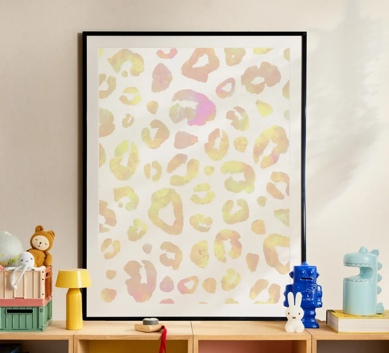 Leopard Print, Buntes Bild, Aura Wandkunst, Geschenk Poster von Dreamscape