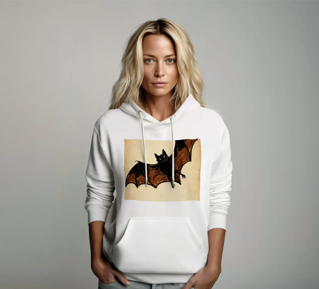 Pipistrello felpa con cappuccio da knowledge