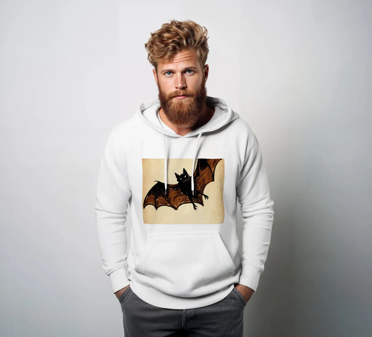 Pipistrello felpa con cappuccio da knowledge