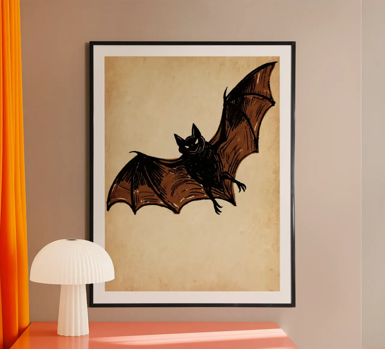 Pipistrello poster con telaio in plastica da knowledge
