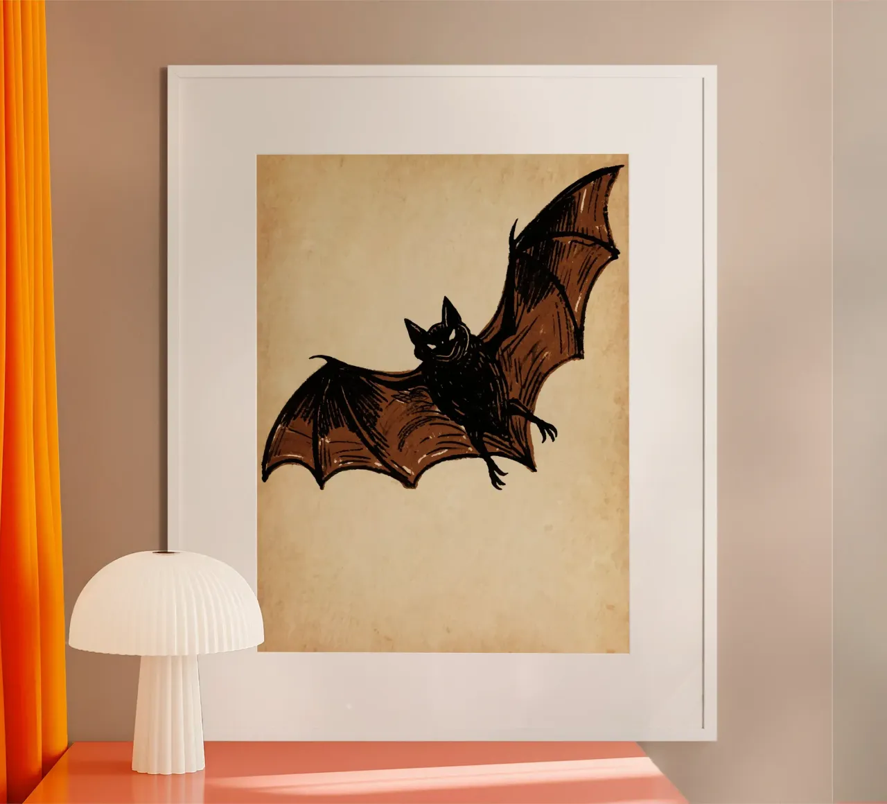 Pipistrello poster con telaio in plastica da knowledge