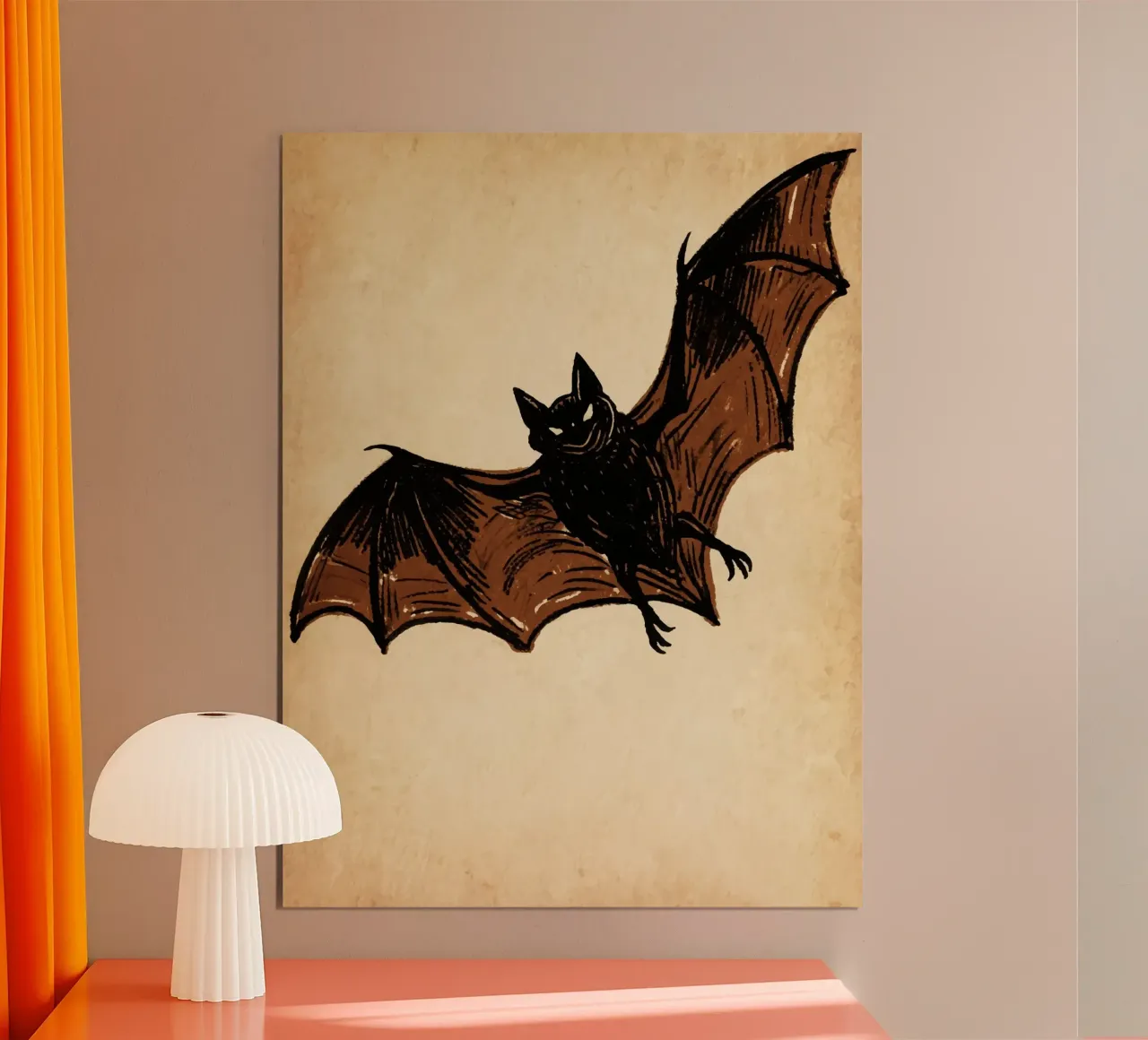 Pipistrello poster con telaio in plastica da knowledge