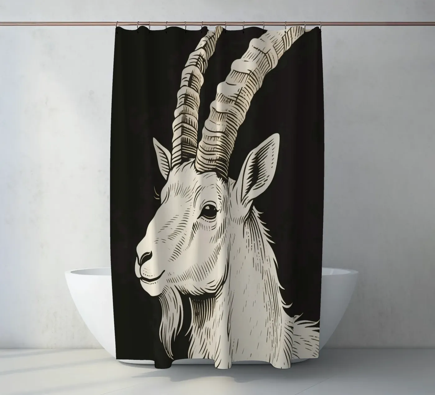 Steinbock Duschvorhang von knowledge