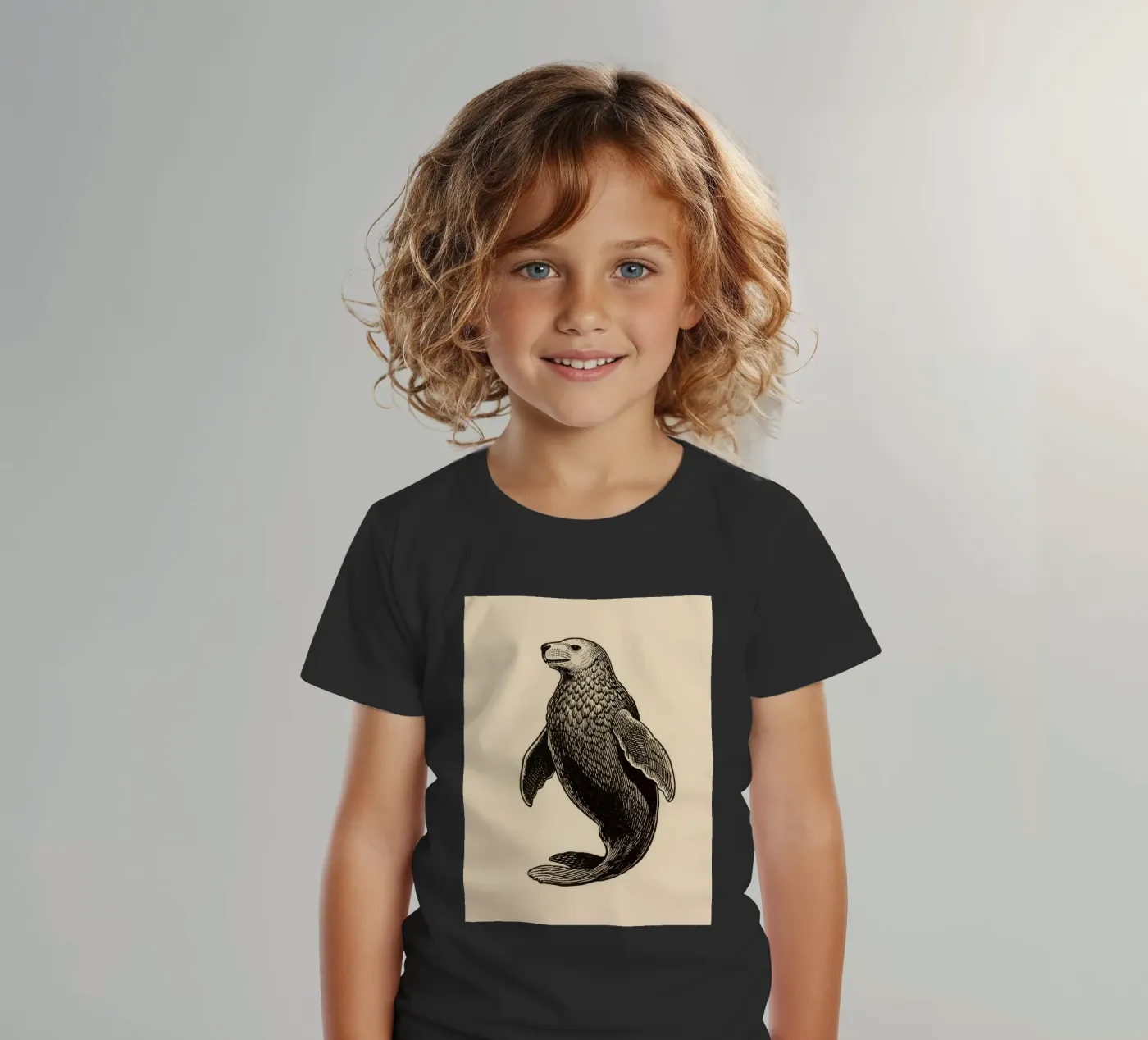 Sigillo t-shirt bambini da knowledge