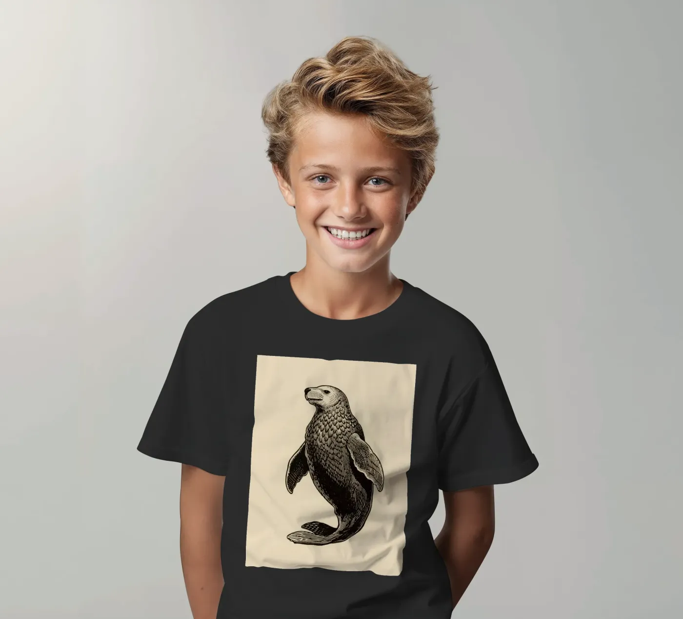 Sigillo t-shirt bambini da knowledge