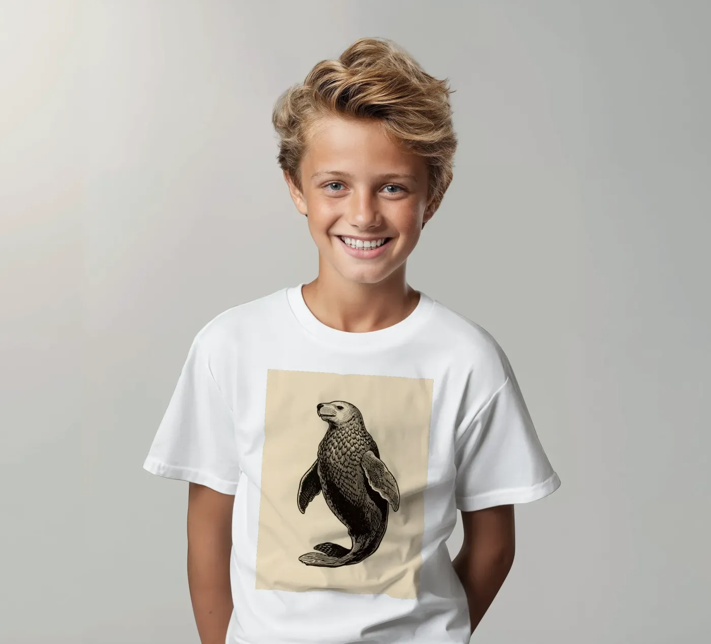 Sigillo t-shirt bambini da knowledge