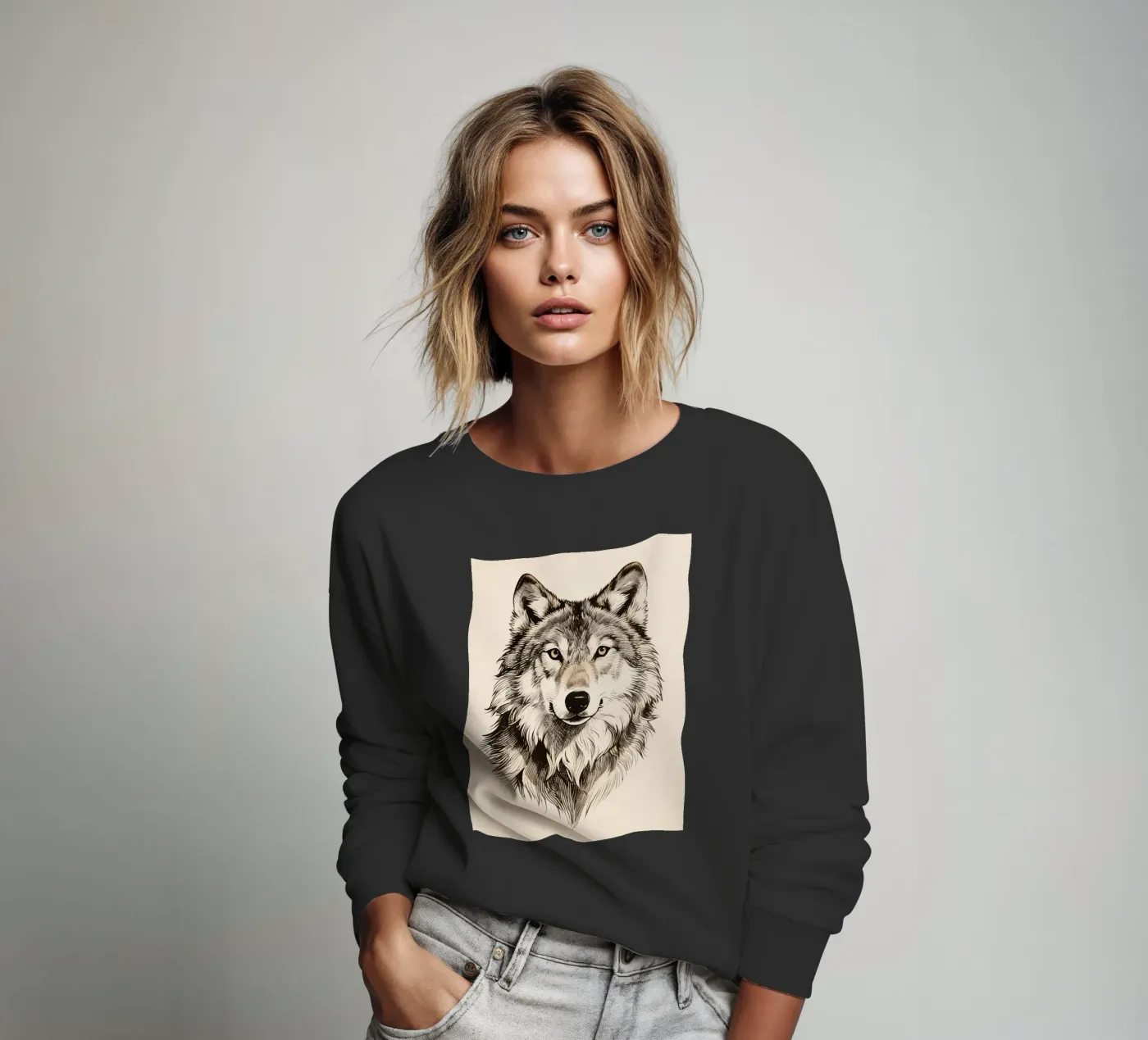 Wolf sweatshirt by knowledge