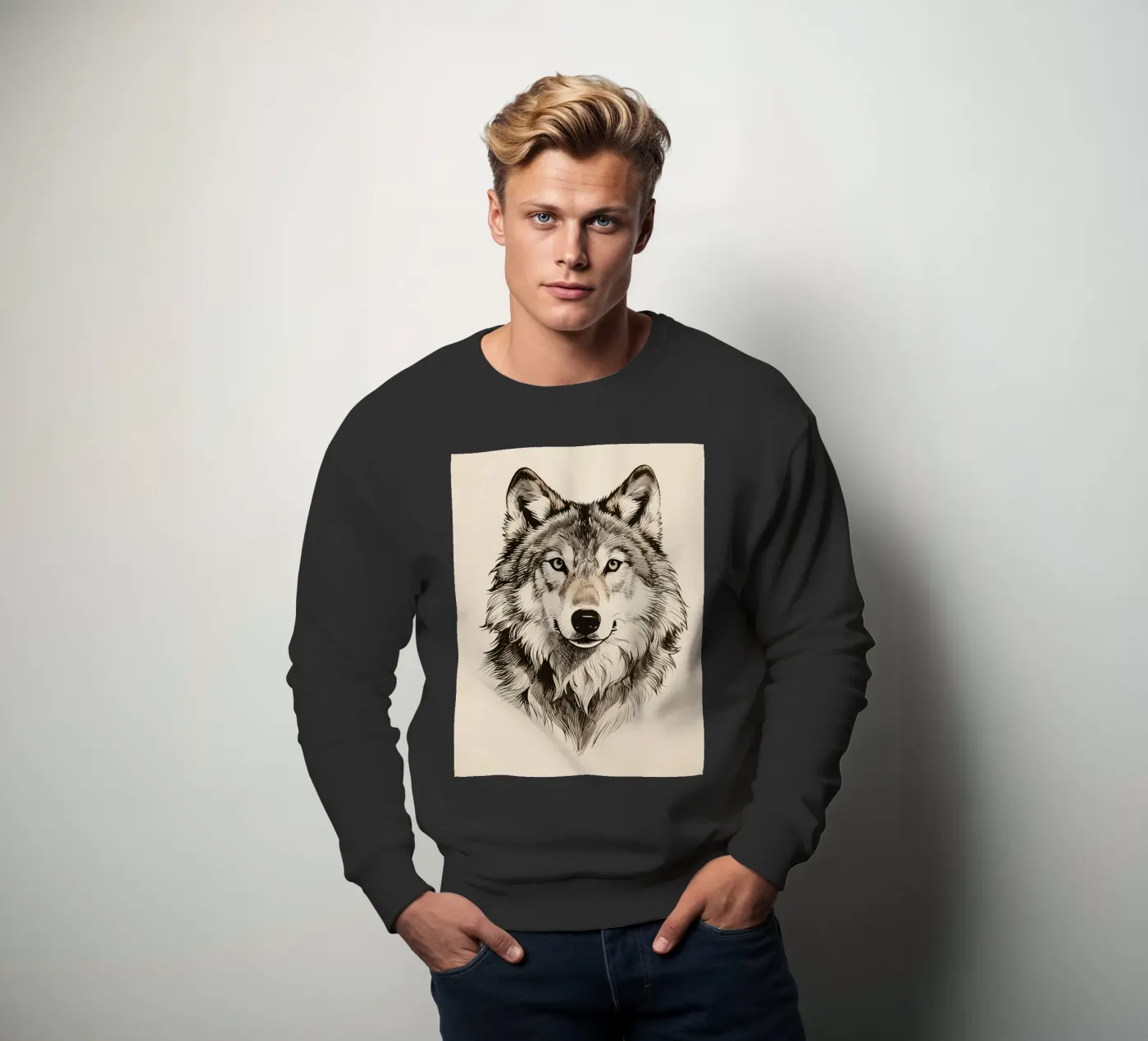 Wolf sweatshirt by knowledge