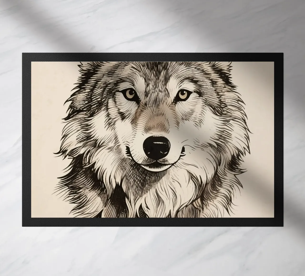 Wolf doormat by knowledge