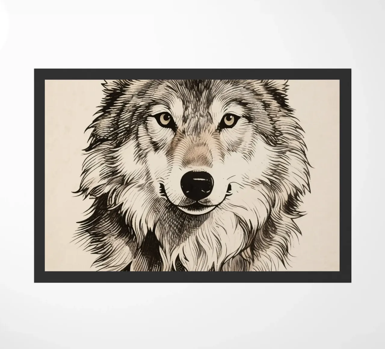 Wolf doormat by knowledge