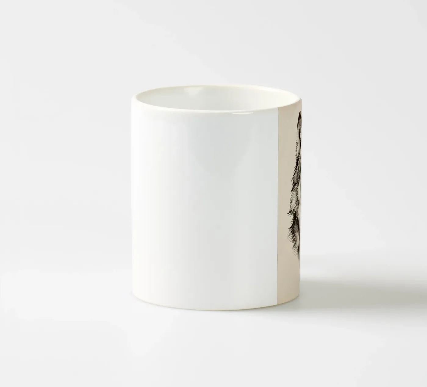 Wolf ceramic mug by knowledge