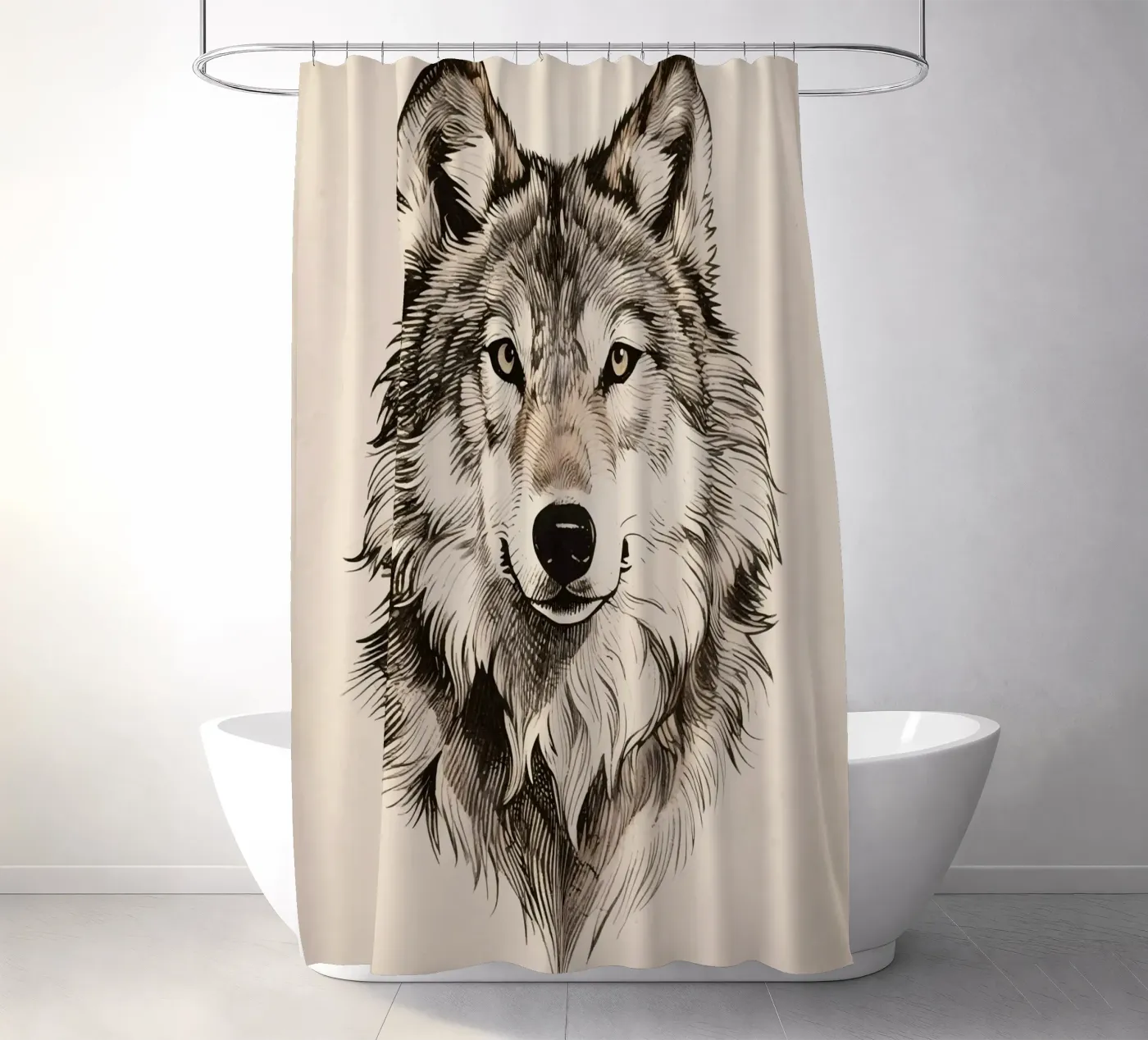 Wolf Duschvorhang von knowledge