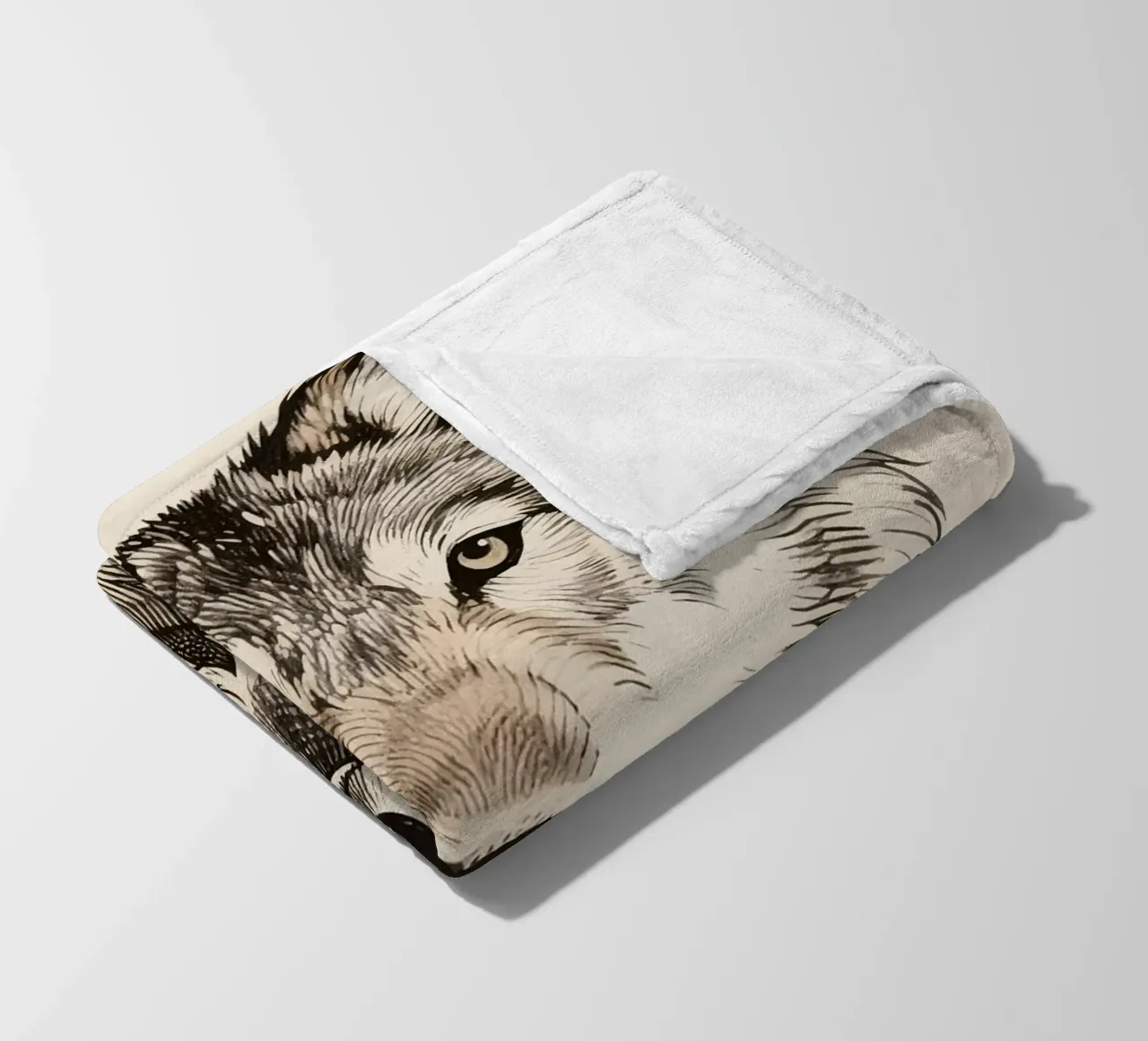 Wolf Fleecedecke von knowledge