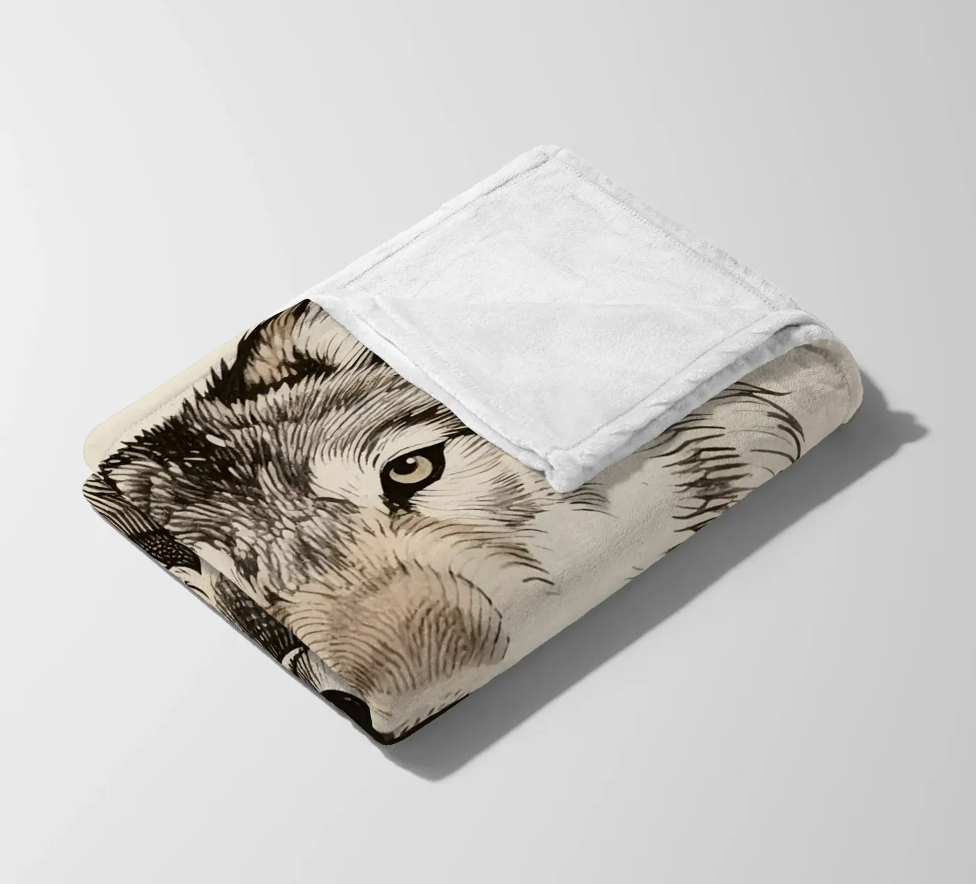 Wolf fleece blanket by knowledge