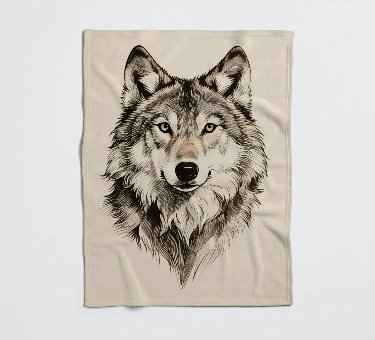 Wolf Fleecedecke von knowledge