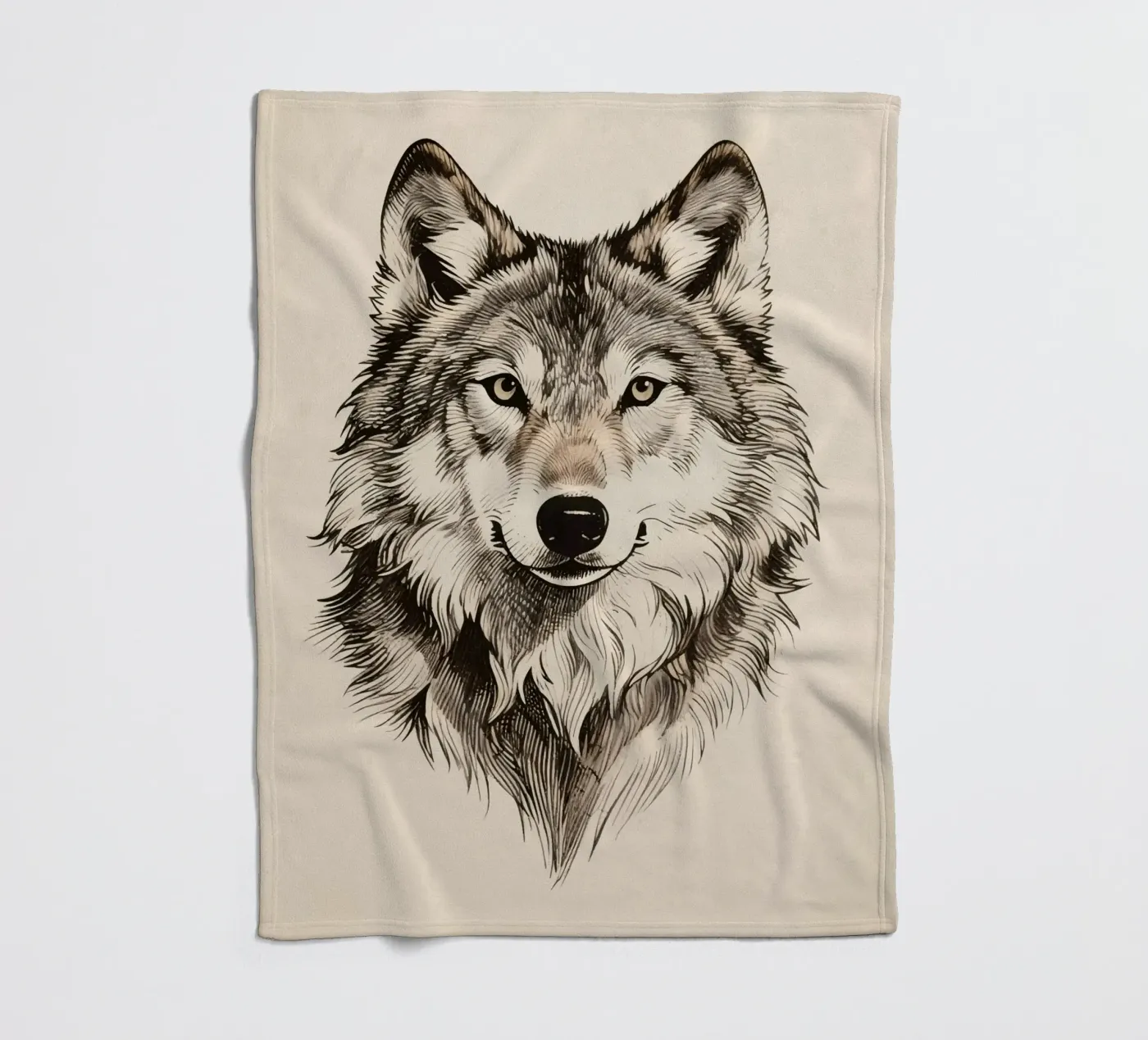Wolf fleece blanket by knowledge