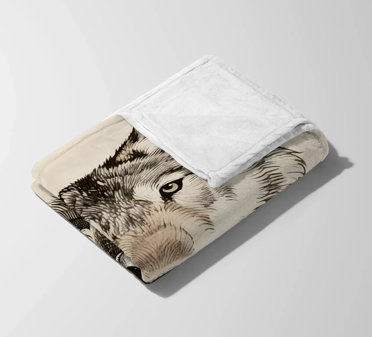 Wolf Fleecedecke von knowledge