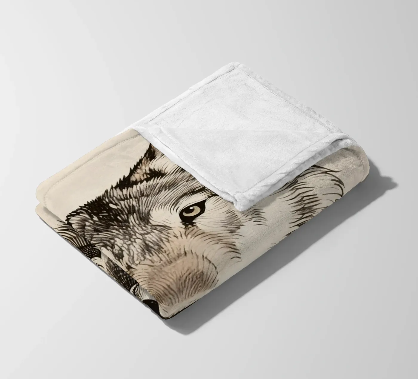 Wolf fleece blanket by knowledge