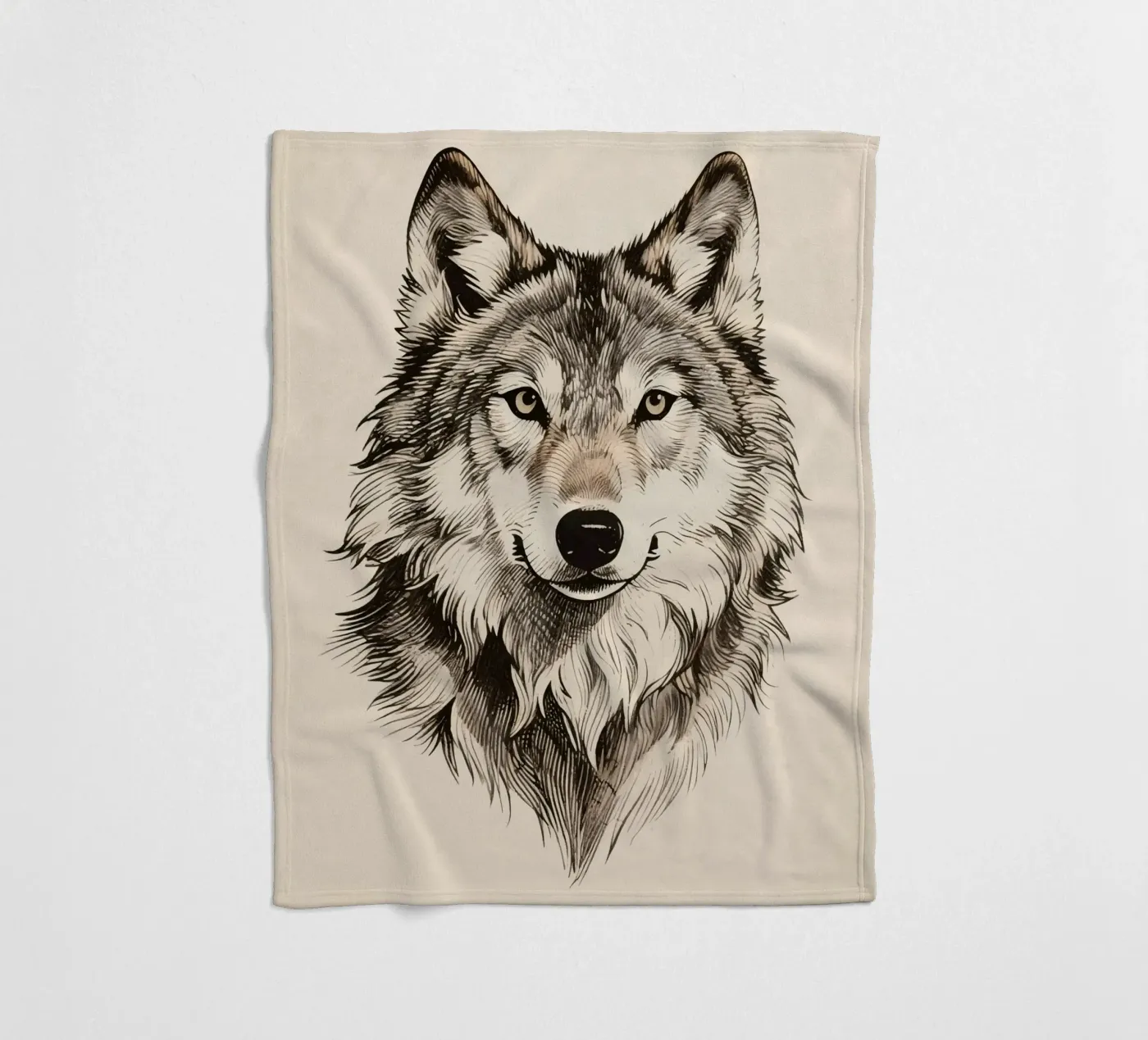 Wolf fleece blanket by knowledge
