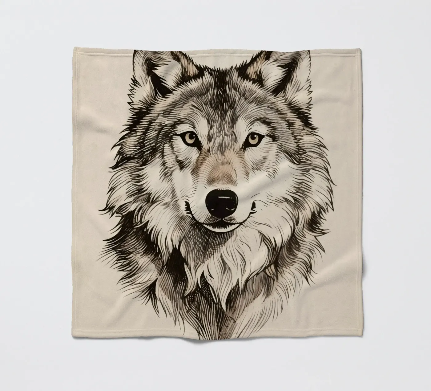 Wolf fleece blanket by knowledge