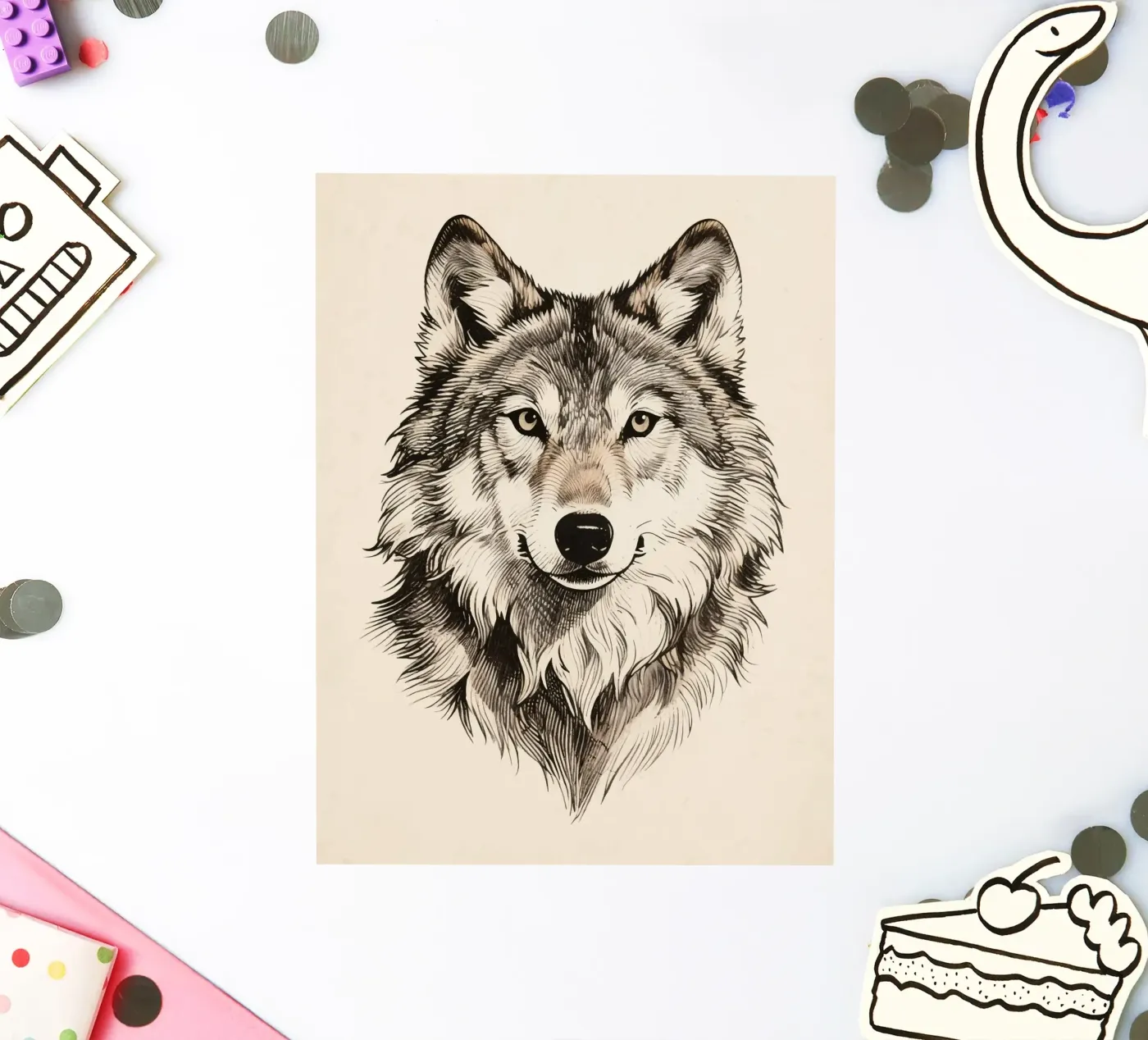 Wolf sticker van knowledge