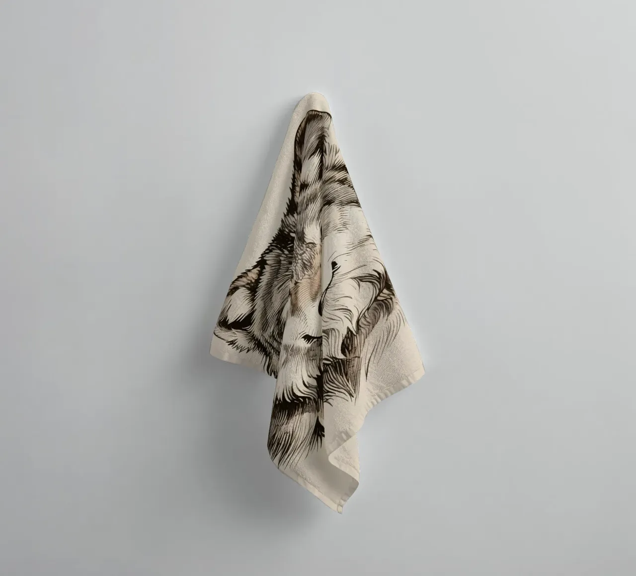 Wolf towel by knowledge