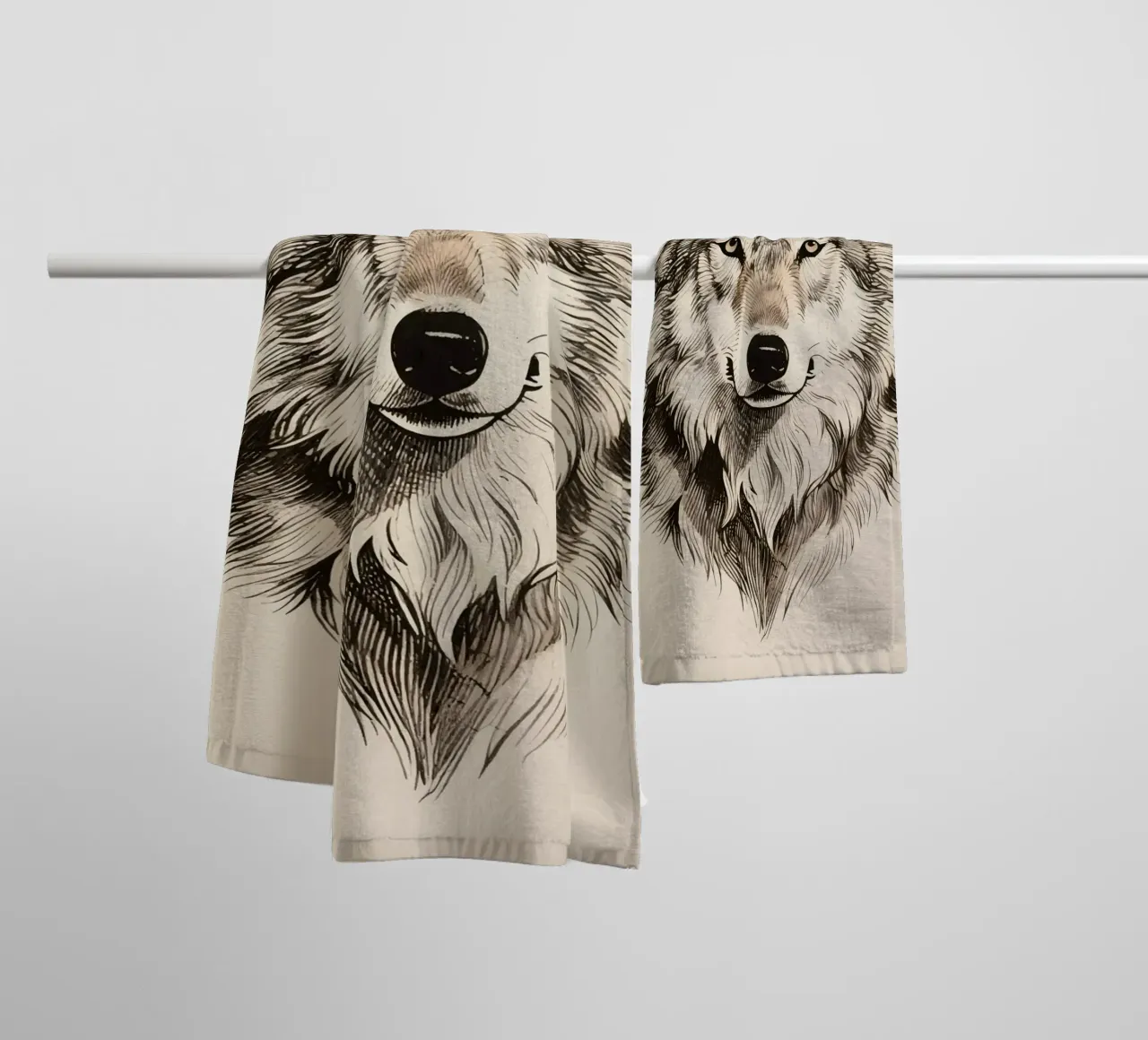 Wolf towel by knowledge