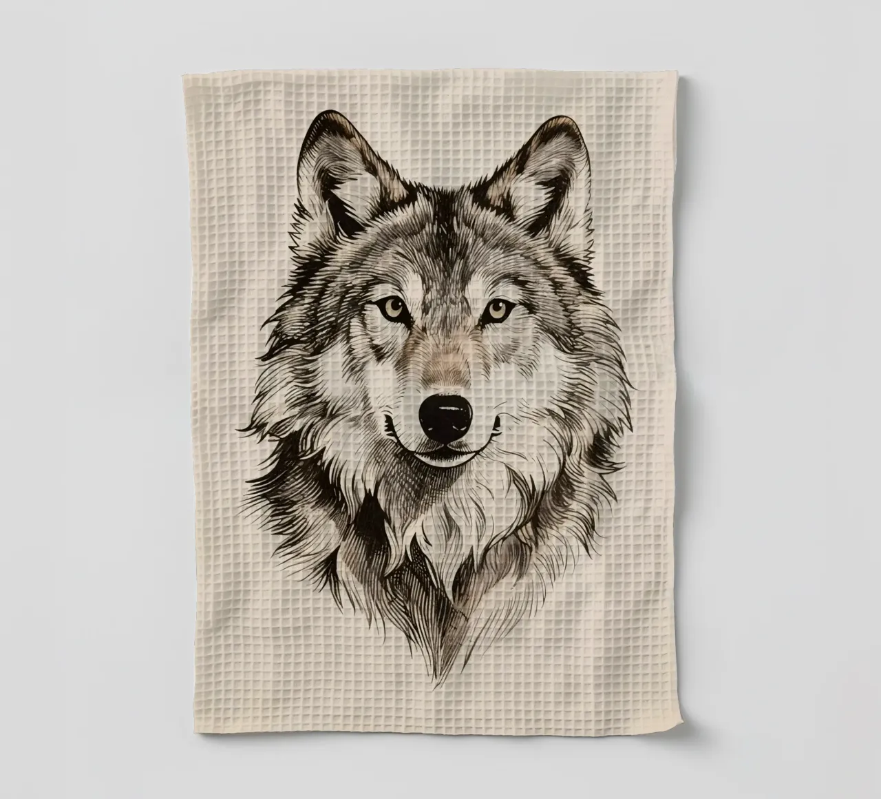 Wolf Geschirrtuch von knowledge