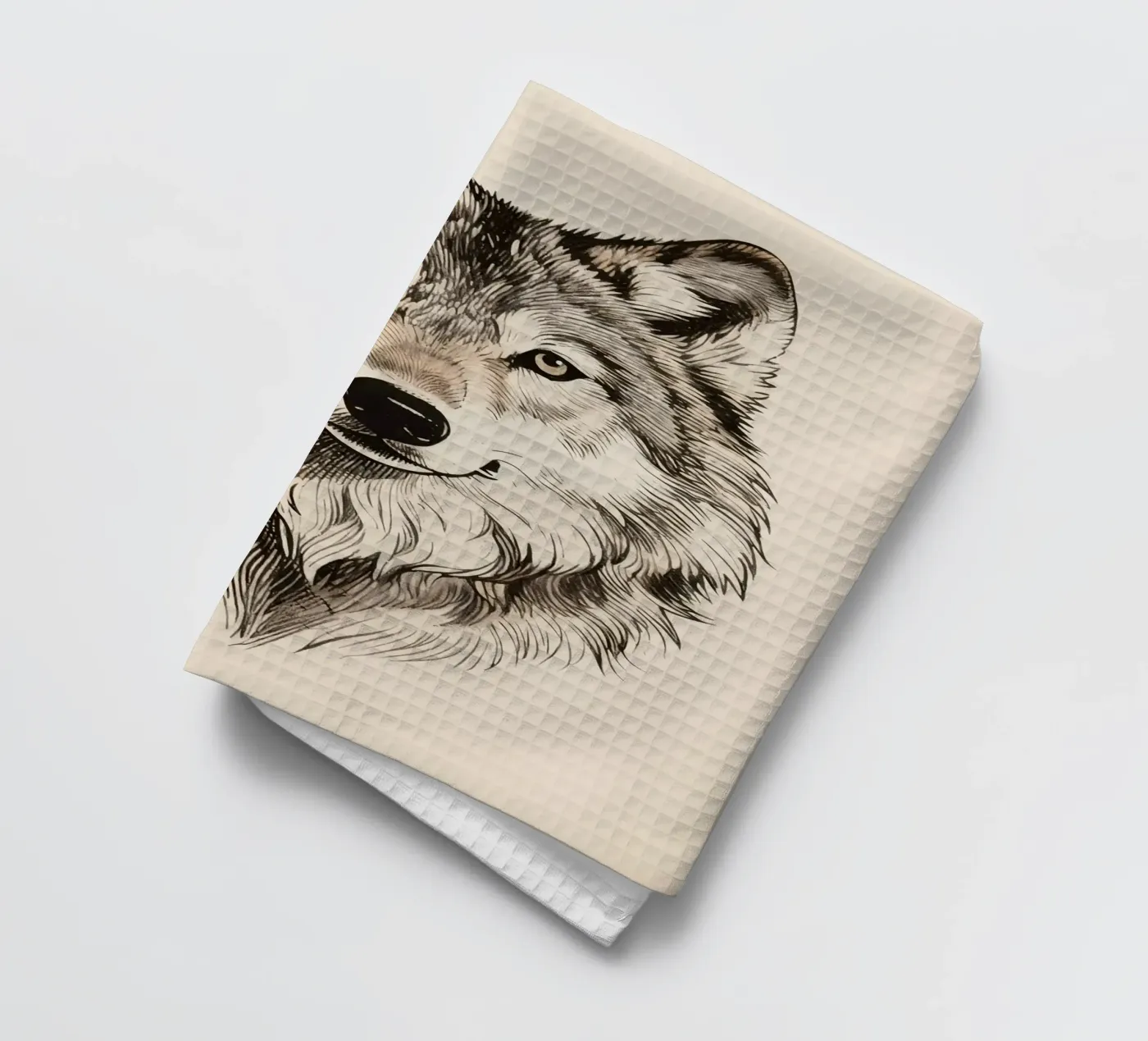 Wolf Geschirrtuch von knowledge