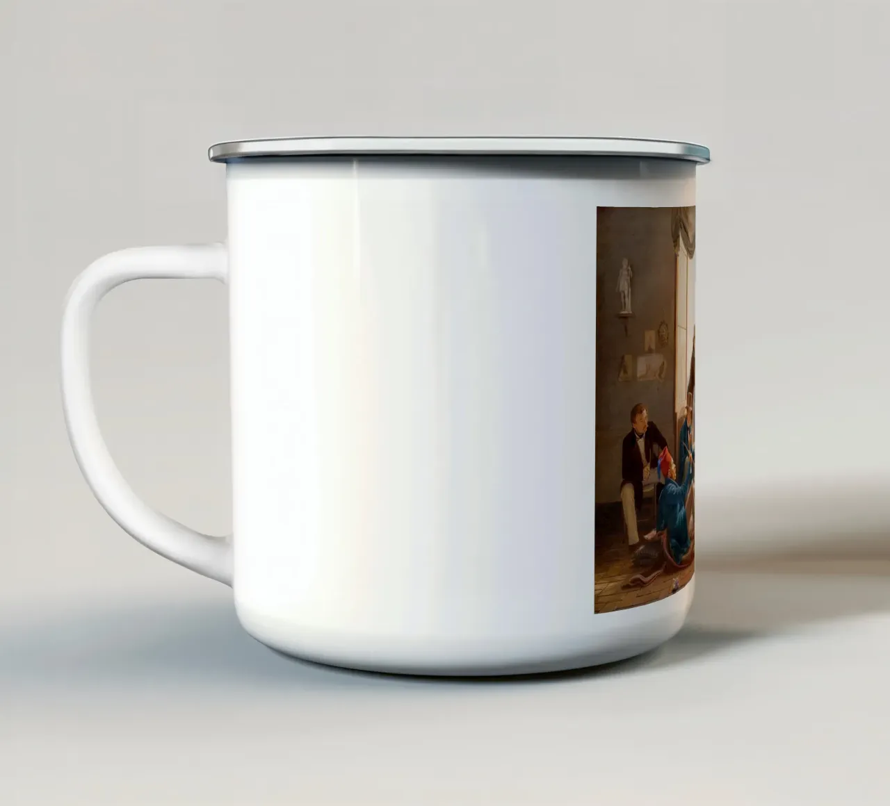 Un gruppo di artisti danesi a Roma - Constantin Hansen tazza in smalto da Venus Art
