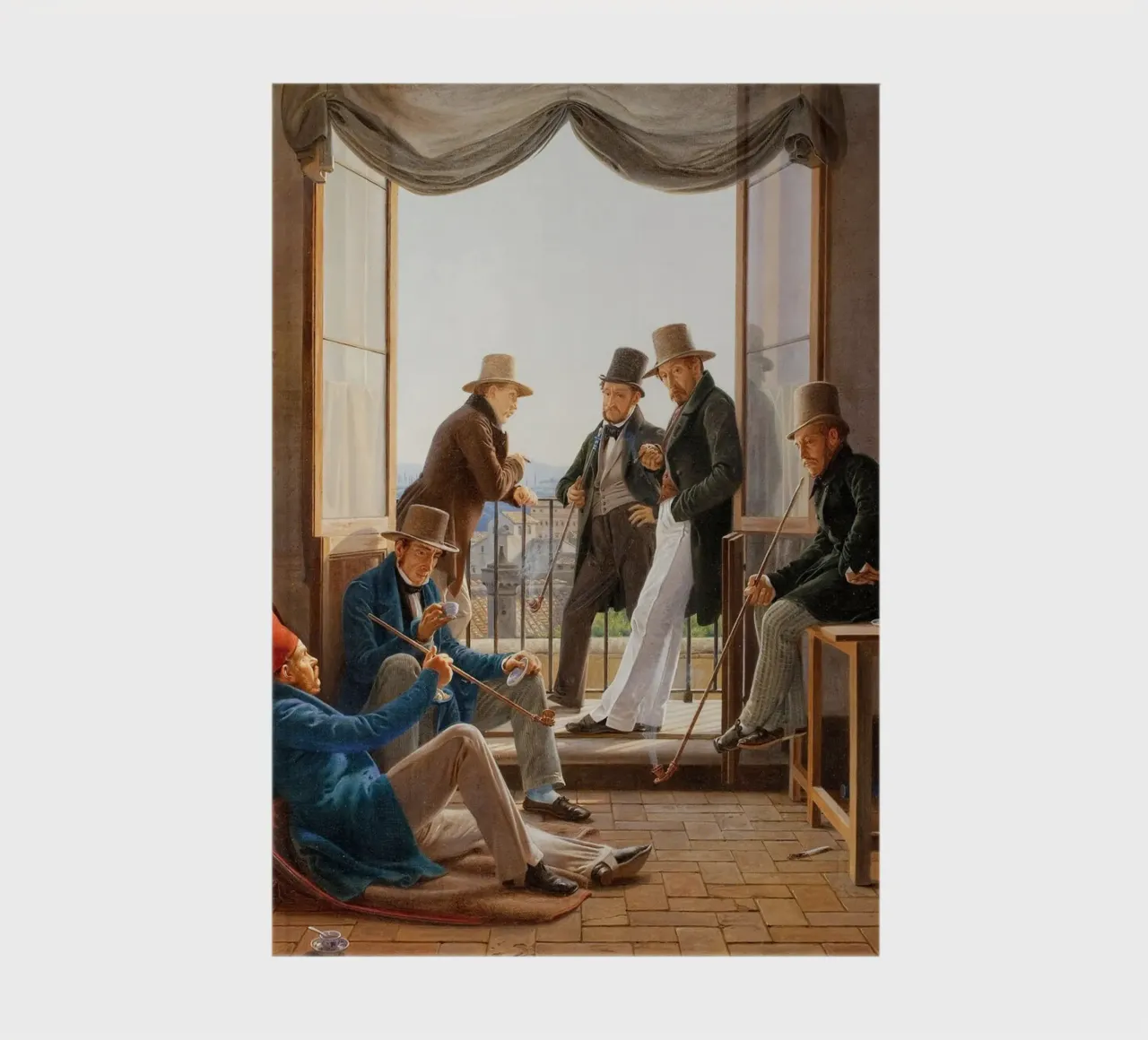 Un groupe d'artistes danois à Rome - Constantin Hansen carnet de notes de Venus Art