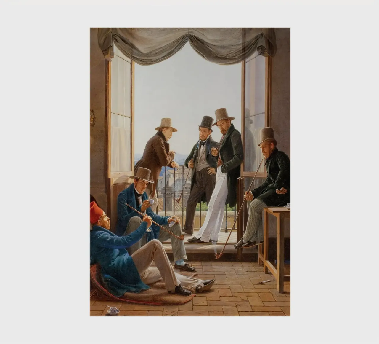 Un groupe d'artistes danois à Rome - Constantin Hansen carnet de notes de Venus Art