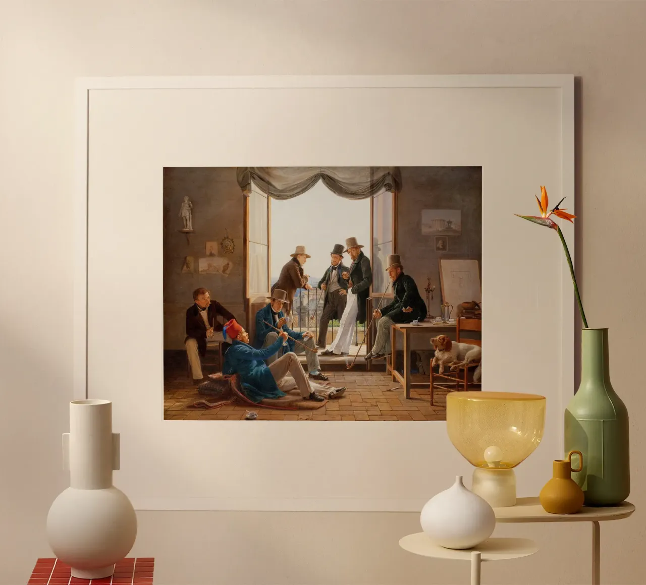 Un groupe d'artistes danois à Rome - Constantin Hansen hahnemühle de Venus Art