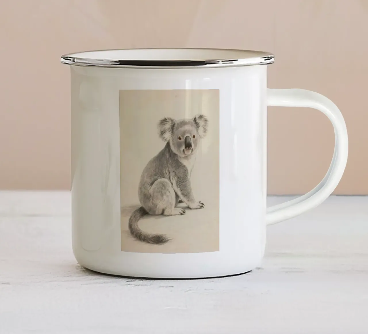 Koala tazza in smalto da knowledge