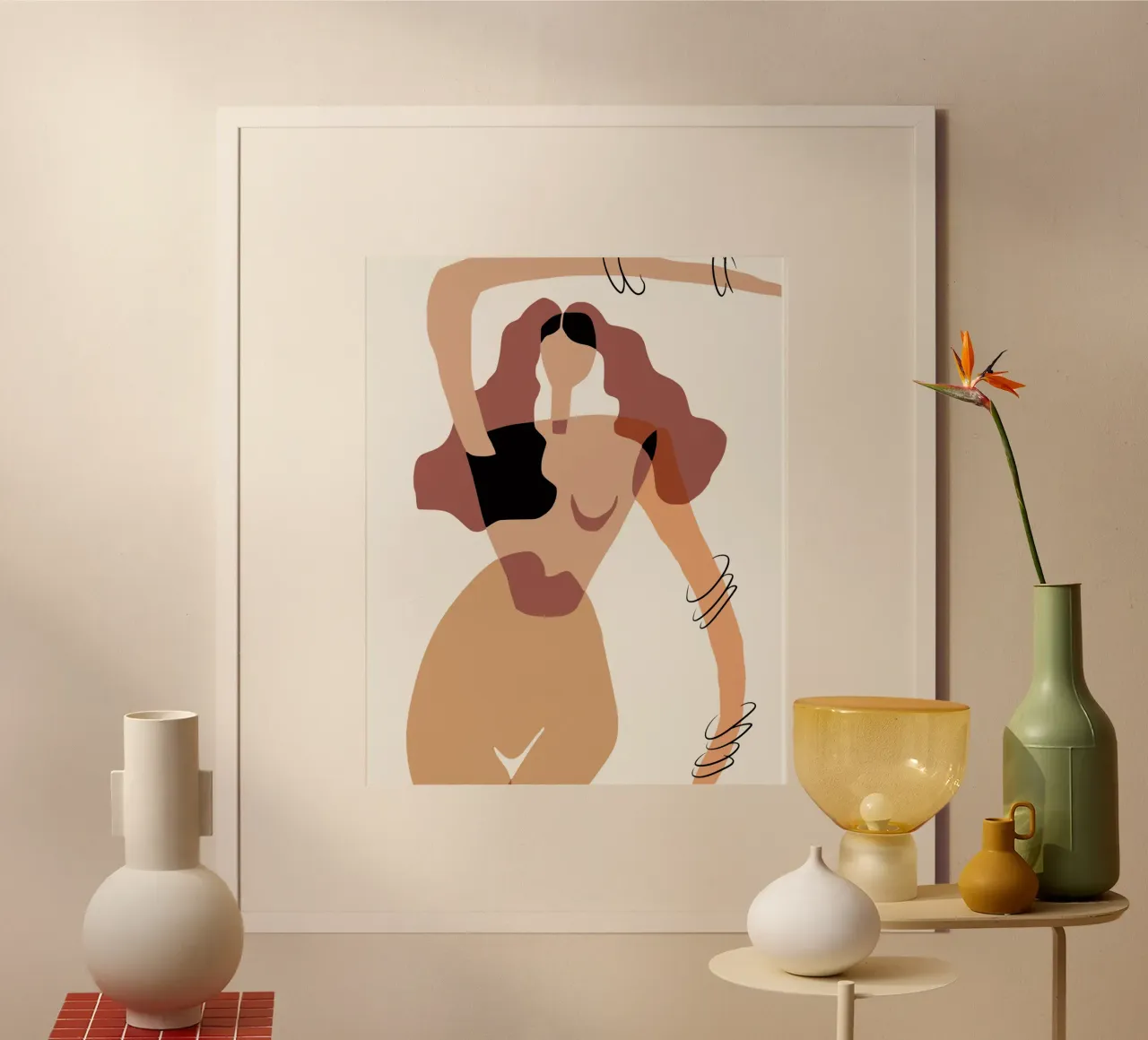 Beige nudo 08 poster da Little Dean