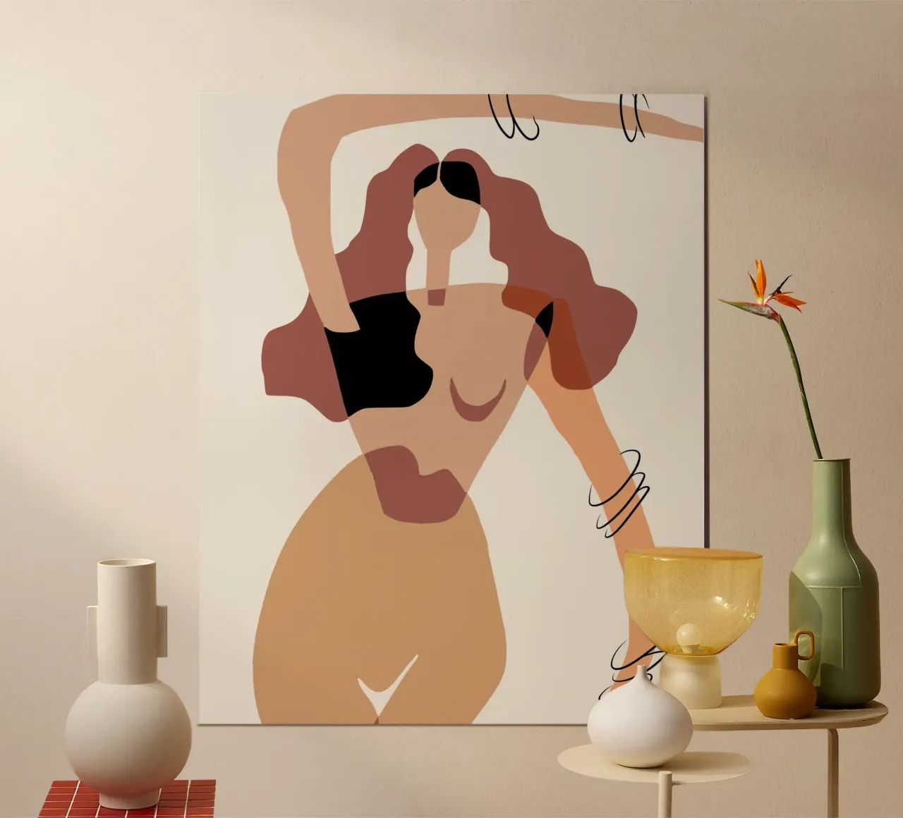 Beige nudo 08 poster da Little Dean