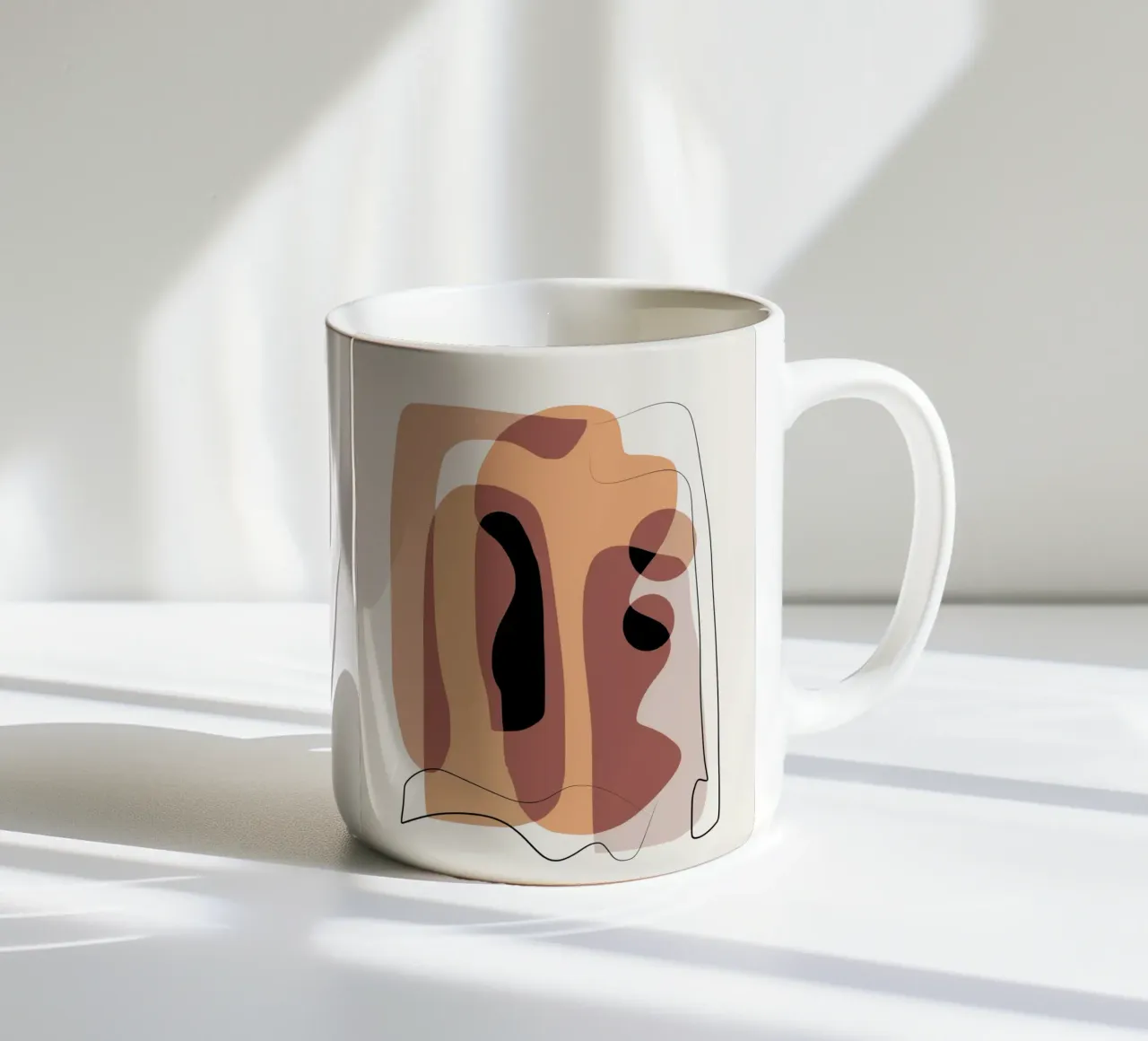 Beige mash up 02 tazza in ceramica da Little Dean
