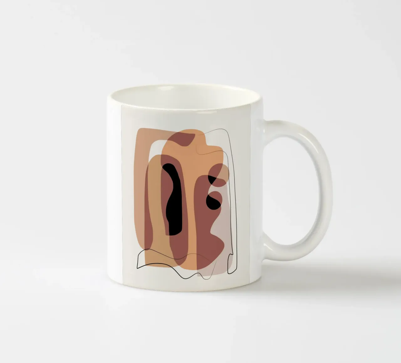 Beige mash up 02 tazza in ceramica da Little Dean