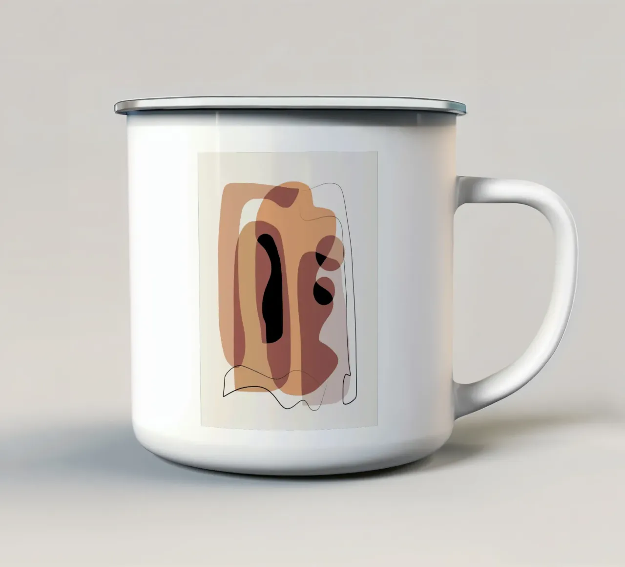 Beige mash up 02 tazza in smalto da Little Dean