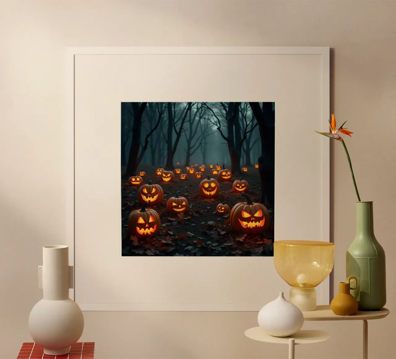 Halloween_zucche nel bosco_4 poster da Fantasie & Mystikwelten by LK