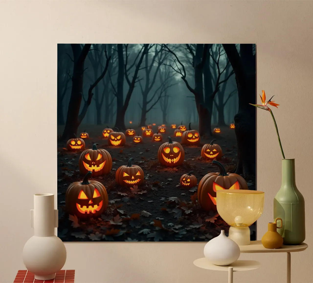 Halloween_zucche nel bosco_4 poster da Fantasie & Mystikwelten by LK