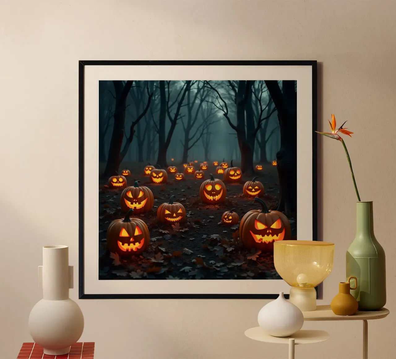 Halloween_zucche nel bosco_4 poster da Fantasie & Mystikwelten by LK