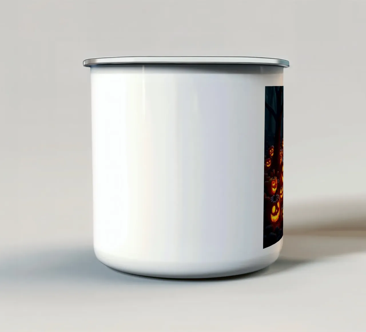 Halloween_zucche nel bosco_5 tazza in smalto da Fantasie & Mystikwelten by LK