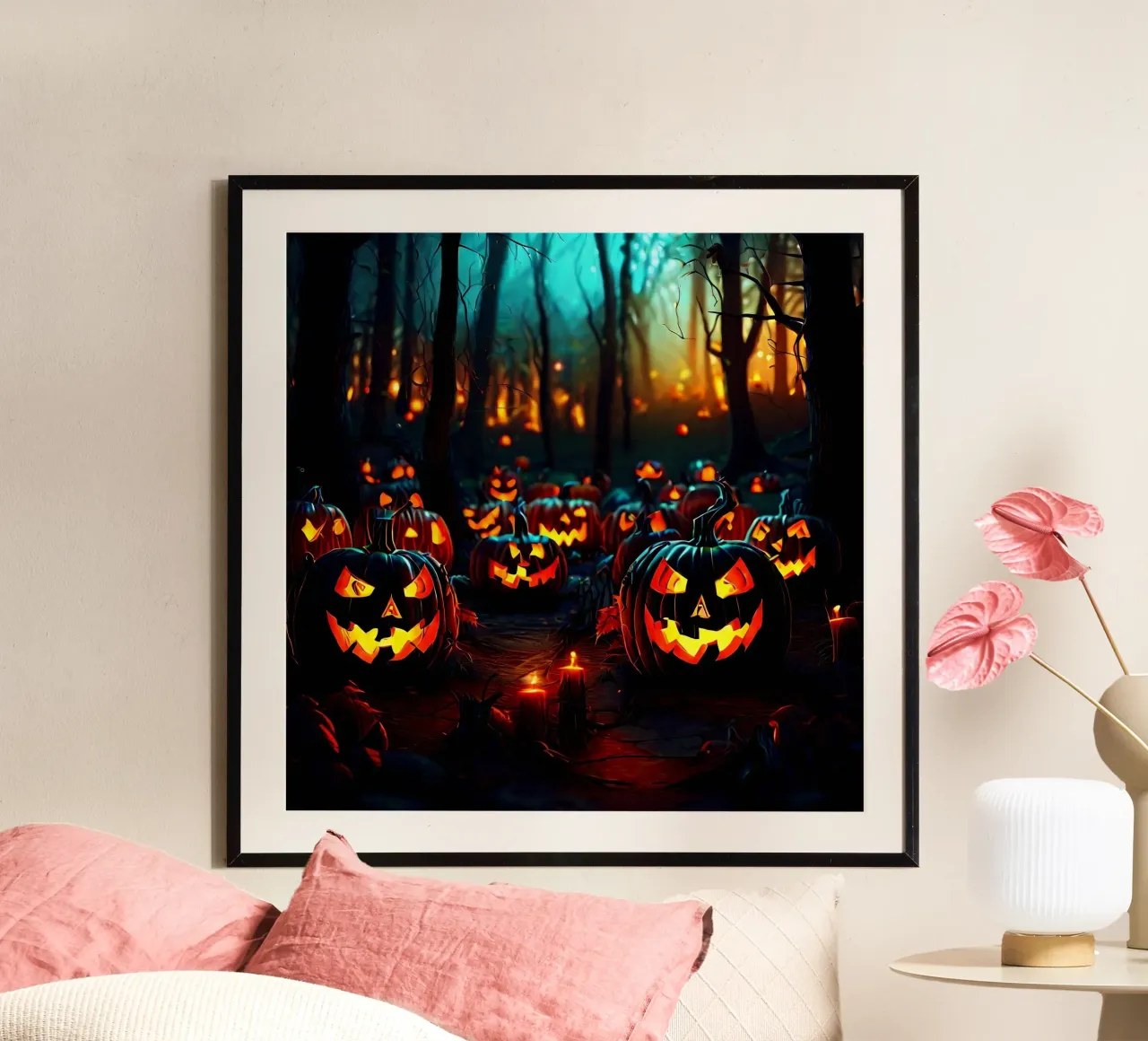 Halloween_zucche nel bosco_6 poster da Fantasie & Mystikwelten by LK